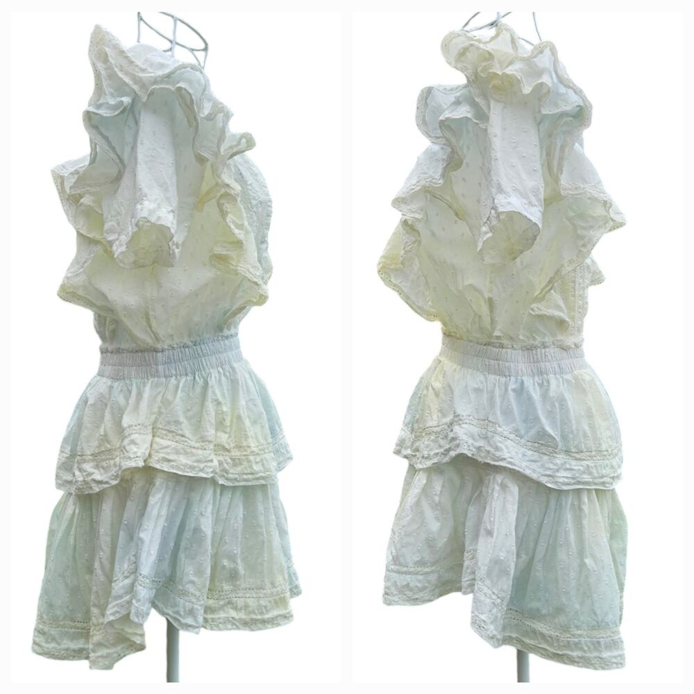 Love Shack Fancy Natasha Dress Lily Pond Hand Dye size P - Picture 3 of 8